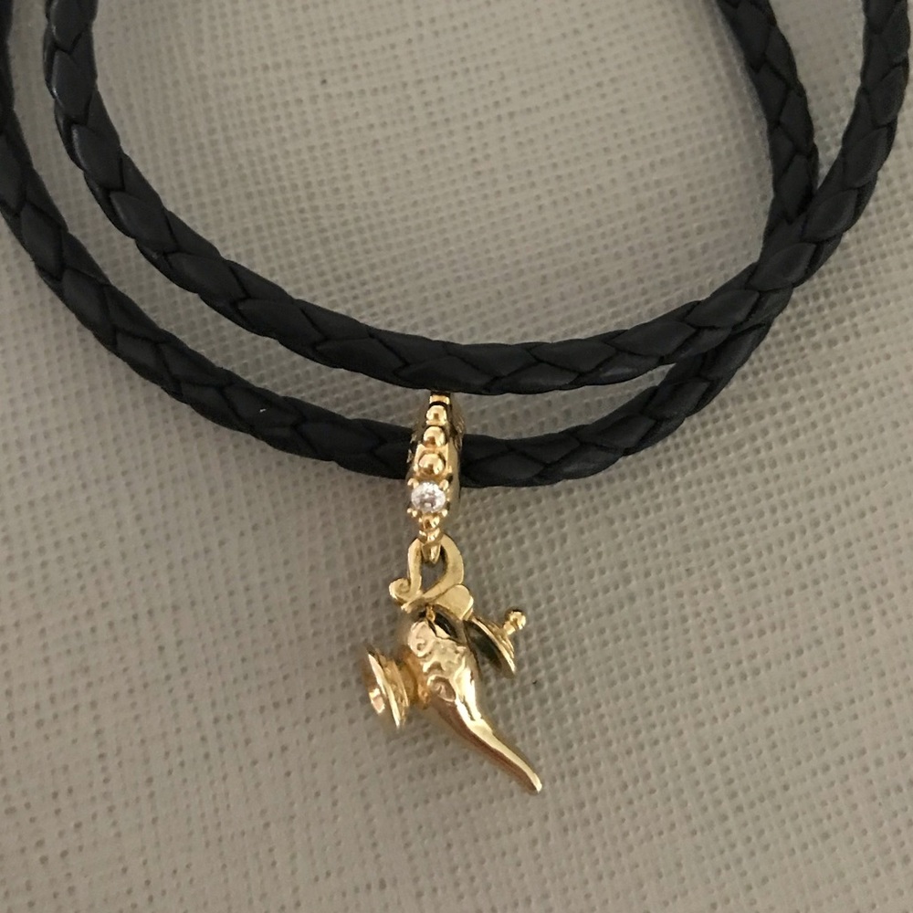 Retired Pandora Shine Disney 
Aladdin Genie Lamp Dangle